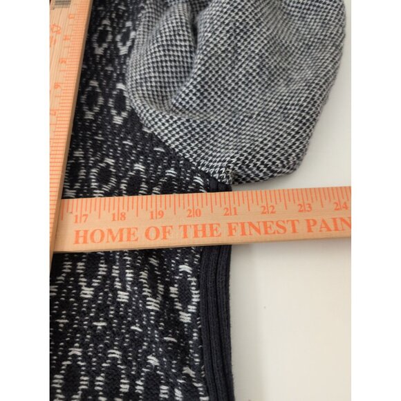 Coldwater Creek Cowl Neck Sweater Womens Size Large Blue Geometric Boho Knit - Picture 11 of 12